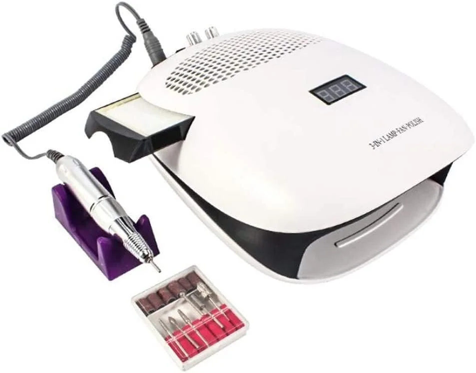 دستگاه چندکاره ناخن: کنترل لمسی، چراغ LED UV، مکنده گرد و غبار و دریل ناخن