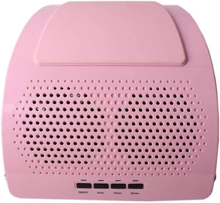 دستگاه جمع کننده گرد و غبار ناخن جدید، دستگاه مانیکور دو فن با نور، 60 وات قدرت بالا، جاروبرقی حرفه ای سالن، ابزار طراحی ناخن DIY با 2 کیسه جمع آوری گرد و غبار