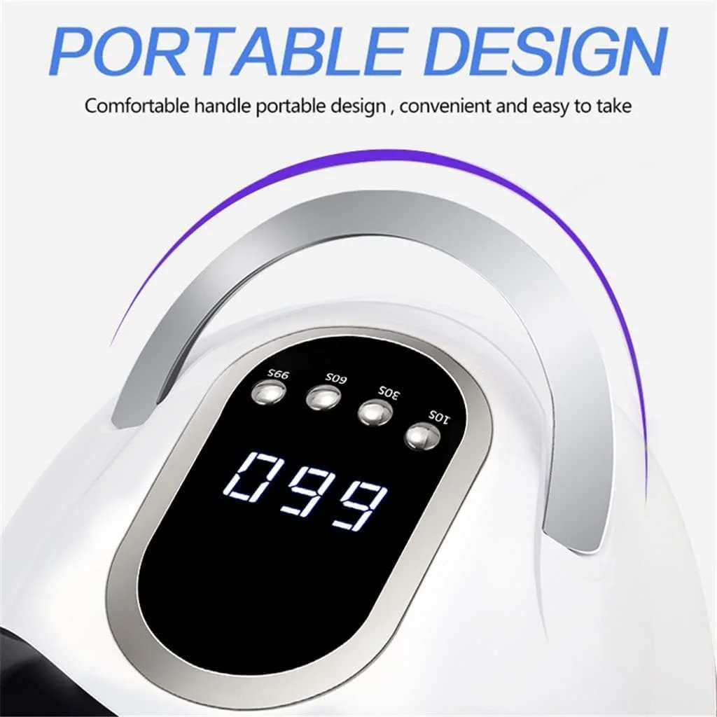 دستگاه خشک کن لاک ژل ناخن LED حرفه ای مناسب سالن های مانیکور (رنگ: 57led)