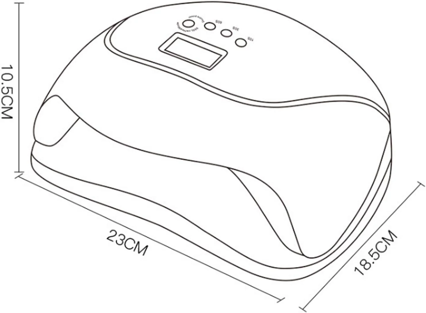 دستگاه خشک کن ناخن 120 وات LED مناسب برای خشک کردن انواع ژل، لاک و ابزار طراحی ناخن (رنگ: سبز)