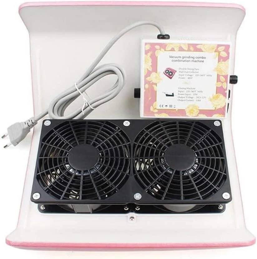 دستگاه دریل ناخن برقی 2 در 1 با مکنده گرد و غبار ناخن با 2 فن (رنگ: سفید)