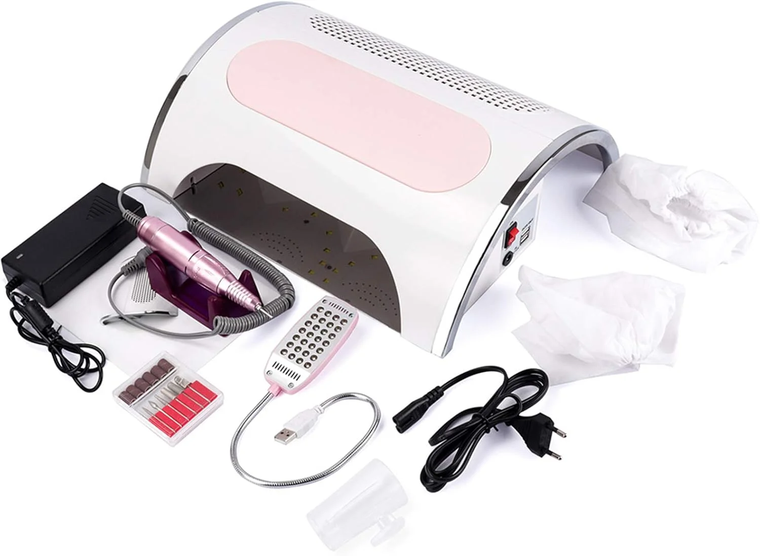 دستگاه مانیکور ناخن FURLOU 4 در 1، دریل برقی ناخن 35000 دور در دقیقه، دستگاه لاک خشک کن UV LED، جمع کننده گرد و غبار ناخن چند منظوره، ابزار حرفه ای هنر ناخن برای سالن، صورتی دستگاه مانیکور ناخن FURLOU 4 در 1، دریل برقی ناخن 35000 دور در دقیقه، دستگاه لاک خشک کن UV LED، جمع کننده گرد و غبار ناخن چند منظوره، ابزار حرفه ای هنر ناخن برای سالن، صورتی