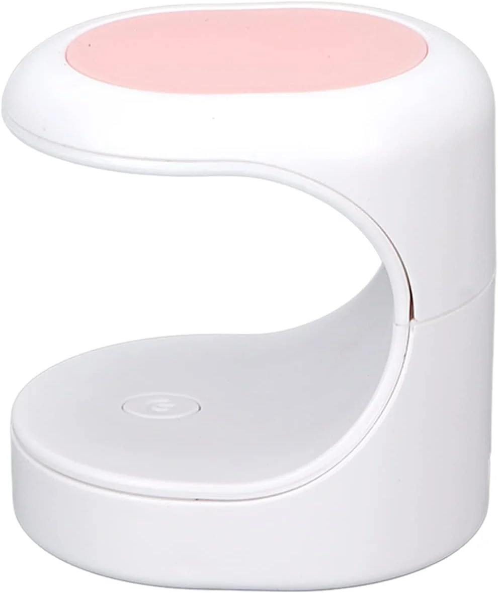 چراغ UV LED ناخن کوچک، 16 وات صورتی با منبع نور دوگانه، خشک کن ژل ناخن تک انگشتی با کابل USB برای مانیکوریست ها و سالن های ناخن