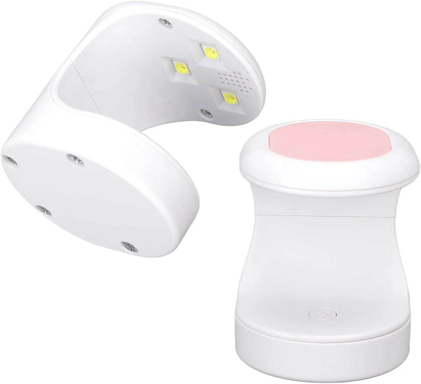 چراغ UV LED ناخن کوچک، 16 وات صورتی با منبع نور دوگانه، خشک کن ژل ناخن تک انگشتی با کابل USB برای مانیکوریست ها و سالن های ناخن