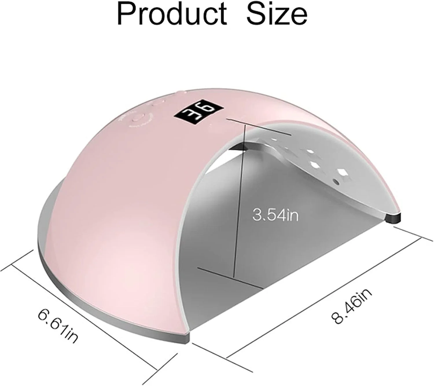 دستگاه خشک کن لاک ناخن LED UV فورلو، دستگاه هوشمند، کف فلزی، تایمر LCD، چند رنگ، مناسب برای خشک کردن لاک ژل UV و ابزارهای طراحی ناخن (رنگ: سفید)