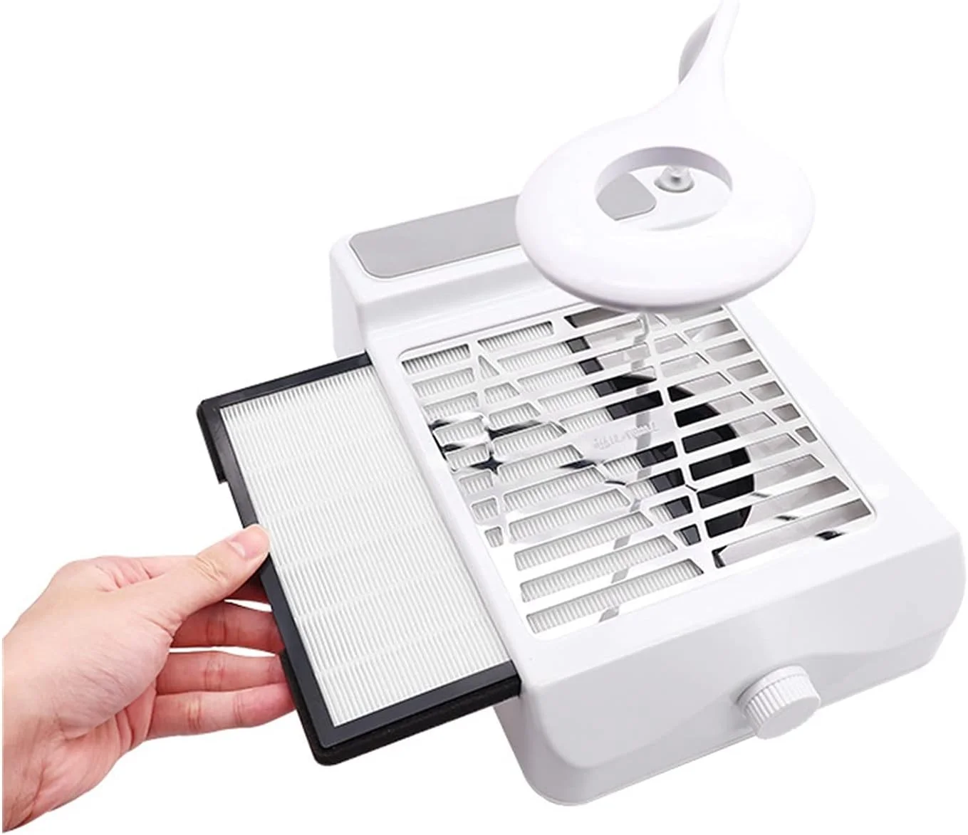 دستگاه جمع کننده گرد و غبار ناخن FURLOU، فن جمع کننده فوق العاده قدرتمند، دستگاه مکنده ناخن با فیلتر، دستگاه کم صدا، ابزار تجهیزات سالن ناخن