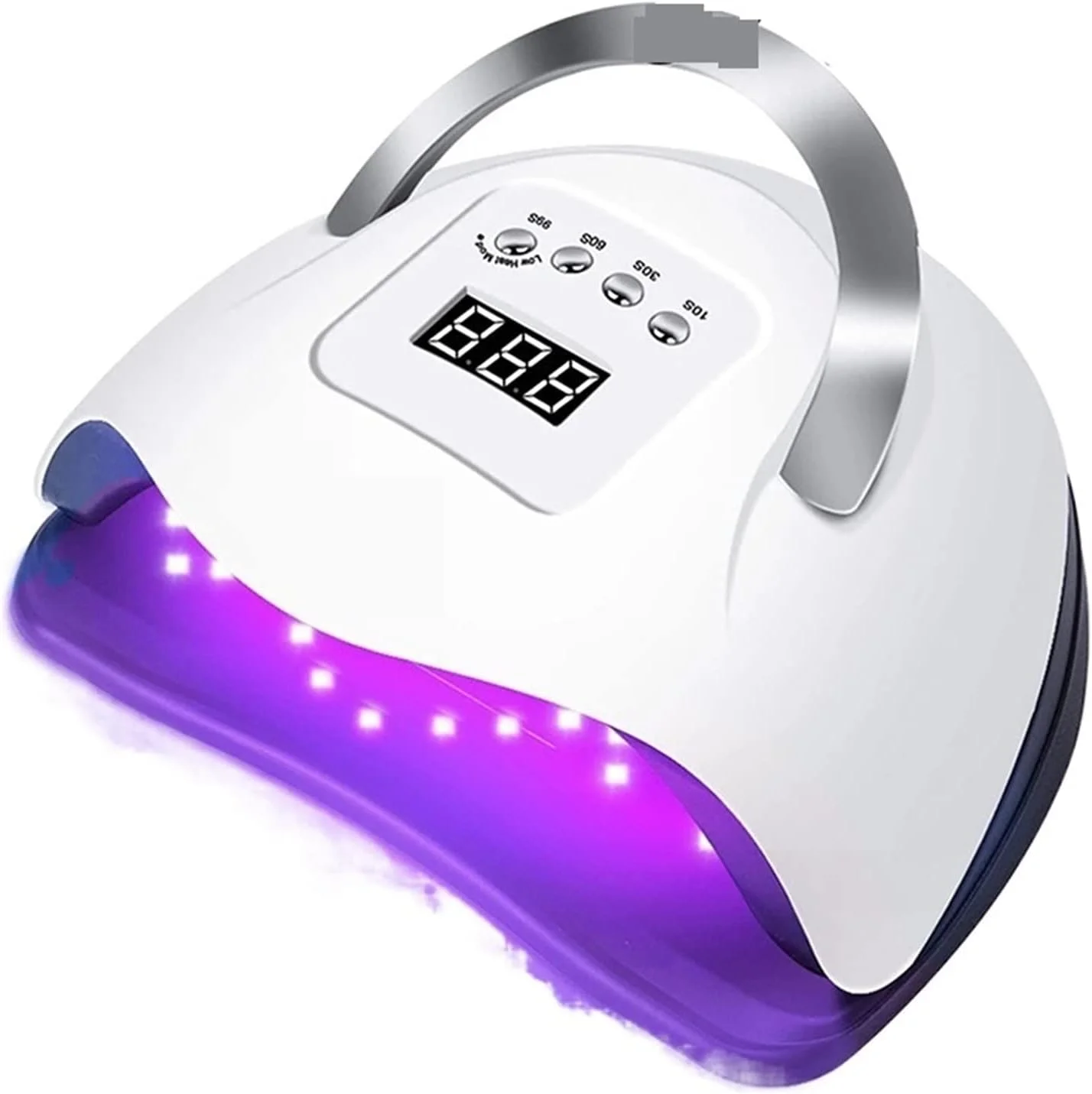 دستگاه خشک کن لاک ناخن تمکین 66LED، لامپ UV LED برای خشک کردن انواع لاک ژل، دارای حسگر حرکتی، ابزار حرفه ای مانیکور سالنی، سبک و آسان برای استفاده (رنگ: SUN X7 MAX، Si)