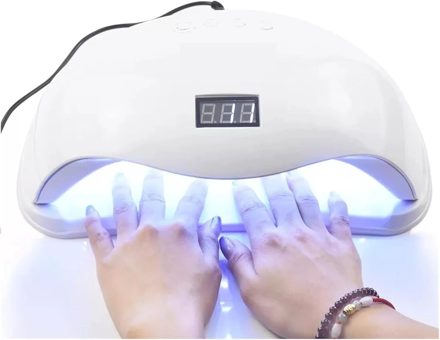 دستگاه خشک کن لاک ناخن TISTIK 72W UV LED برای انواع لاک ژل، حسگر نور خورشید، تایمر هوشمند 10/30/60 ثانیه مناسب برای مانیکور (رنگ: 80w Sunx5 Max، سایز: 1)