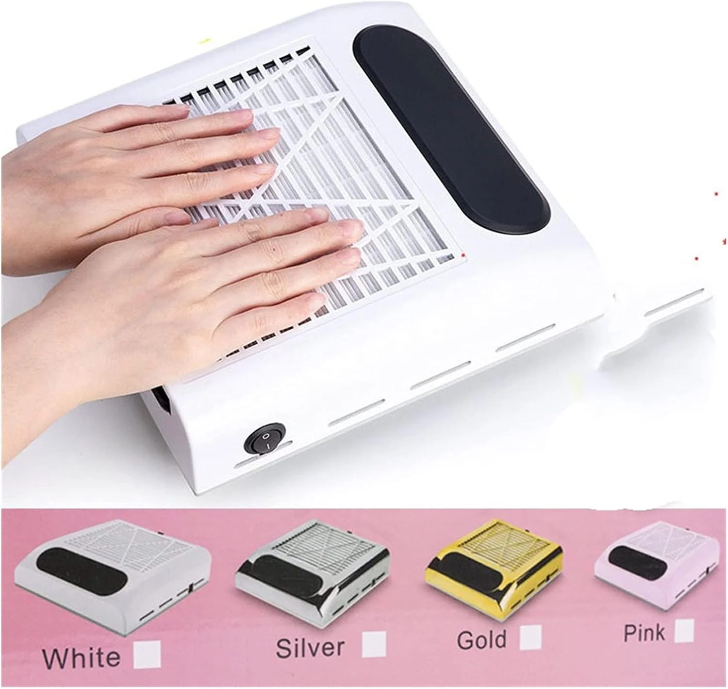 دستگاه جمع کننده گرد و غبار ناخن ZAIED 80W، فن مکنده گرد و غبار ناخن، ابزار دستگاه مانیکور، مکش قوی، جمع کننده گرد و غبار ناخن برای مانیکور، مناسب استفاده در سالن و منزل (رنگ: دوشاخه)