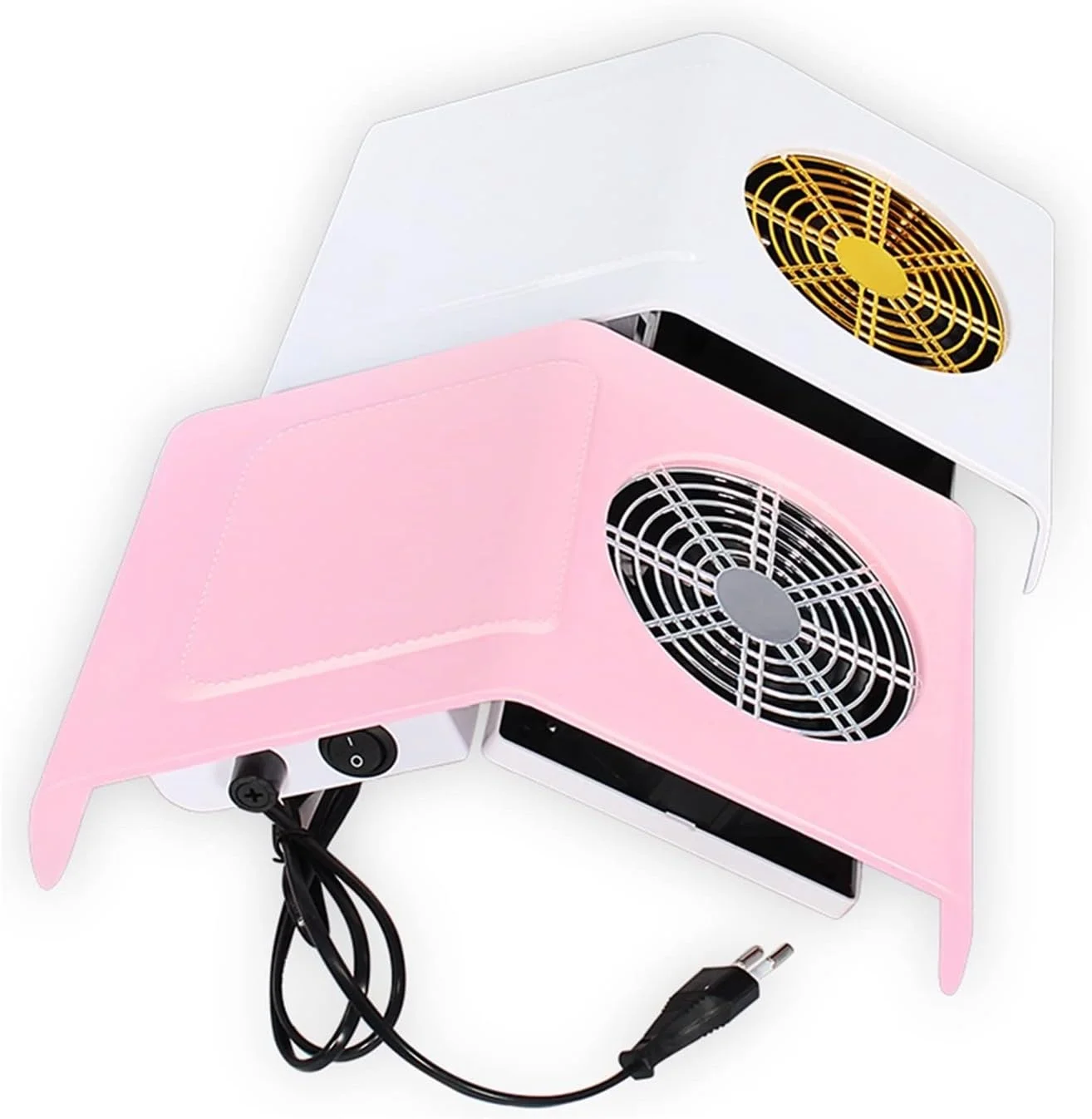 دستگاه جمع کننده گرد و غبار ناخن REHOOF 40 وات، صورتی یا سفید، فن مکنده گرد و غبار ناخن، دستگاه تمیز کننده گرد و غبار ناخن با 2 کیسه جمع آوری گرد و غبار، ابزار سالن برای استفاده در سالن منزل، کم صدا (رنگ: سفید)