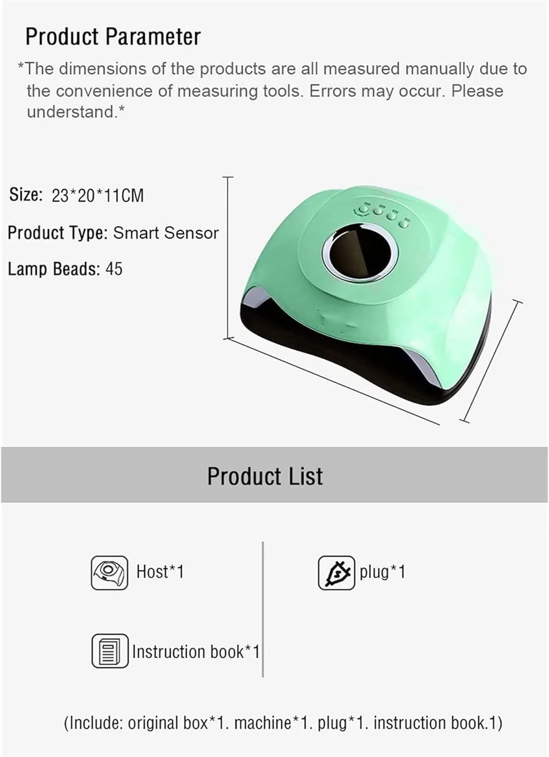 دستگاه خشک کن ناخن زاید مدل SUN M3 با توان 90 وات و 45 لامپ UV، مناسب خشک کردن لاک ژل با تایمر 10/30/60/99 ثانیه و حالت القایی خودکار، حالت کیورینگ راحت (رنگ: صورتی)