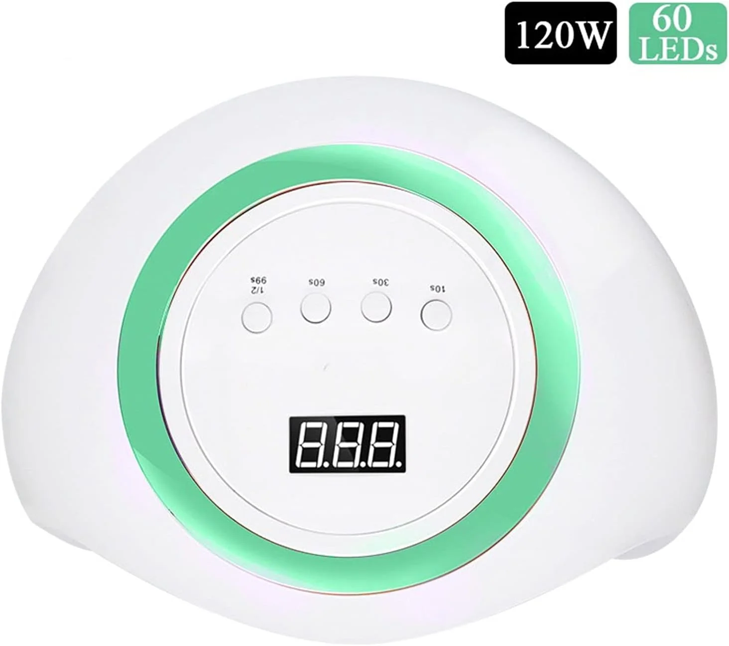 دستگاه خشک کن لاک ناخن REHOOF 120 وات، لامپ یخ فرابنفش با 60 عدد LED برای خشک کردن لاک ژل، تایمر 10/30/60/99 ثانیه، ابزار مانیکور القایی خودکار برای لاک ناخن (رنگ: بنفش)