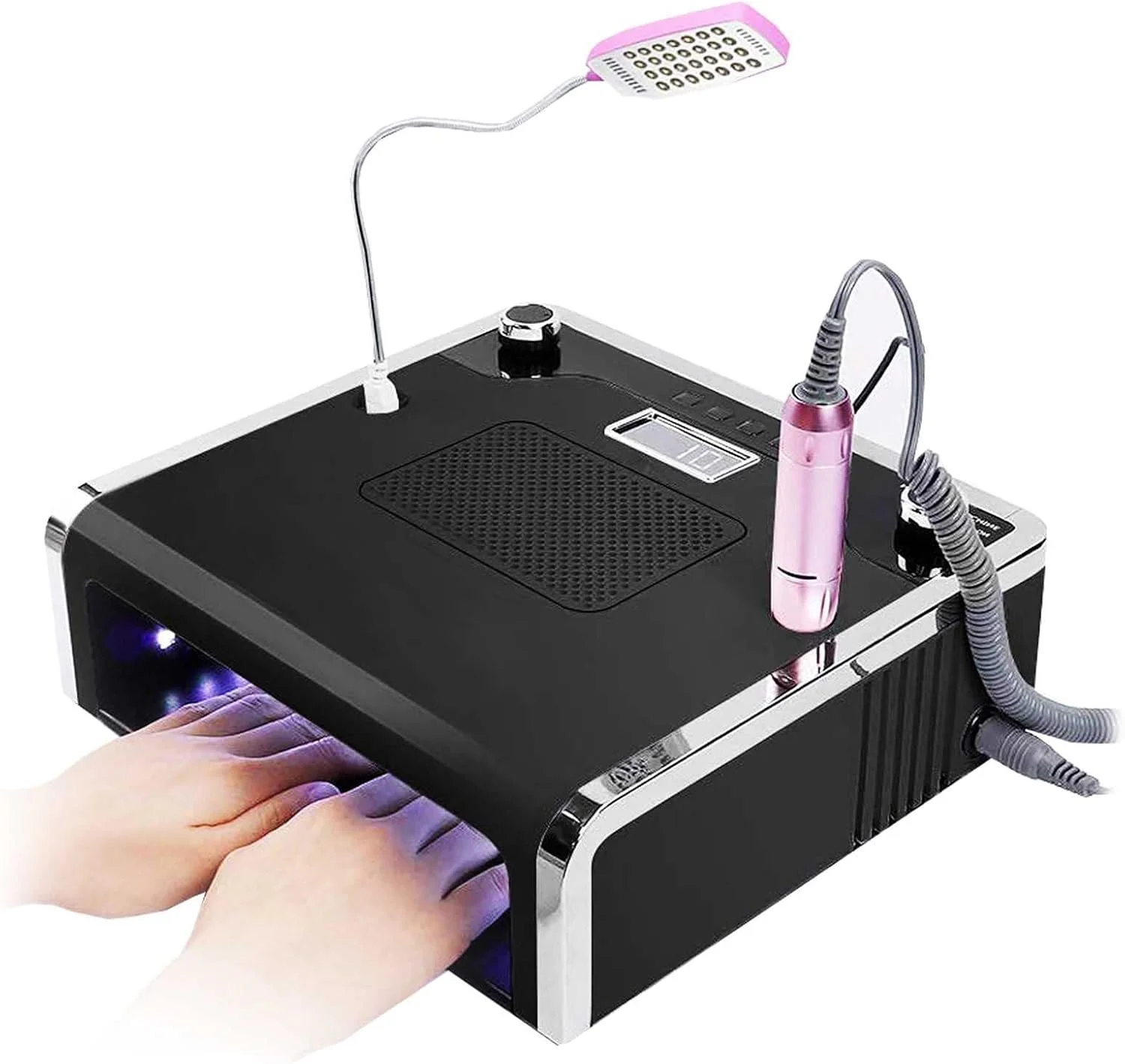 دستگاه چندکاره ۴ در ۱ REHOOF، دستگاه طراحی ناخن، دستگاه حرفه ای سوهان برقی ناخن با سرعت ۳۵۰۰۰ دور در دقیقه