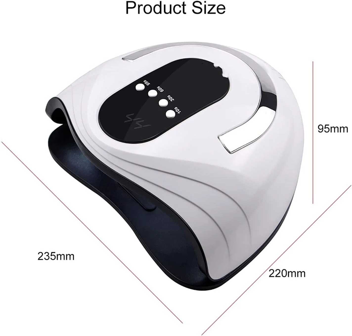 دستگاه خشک کن لاک ناخن UV LED 84 وات، تایمر 10/30/60 ثانیه، مناسب برای خشک کردن انواع لاک ژل، ابزار طراحی ناخن برای انگشتان دست و پا
