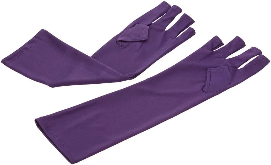 دستکش محافظ اشعه ماوراء بنفش ایروومی برای محافظت از پوست در برابر نور/لامپ UV، مناسب برای طراحی ناخن و استفاده در دستگاه های خشک کن لاک