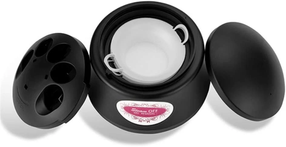 دستگاه بخار برای پاک کردن لاک ناخن، محافظ محیط زیست، ایمن، صرفه جویی در زمان، تخلیه سریع، مناسب برای سالن های حرفه ای، مشکی