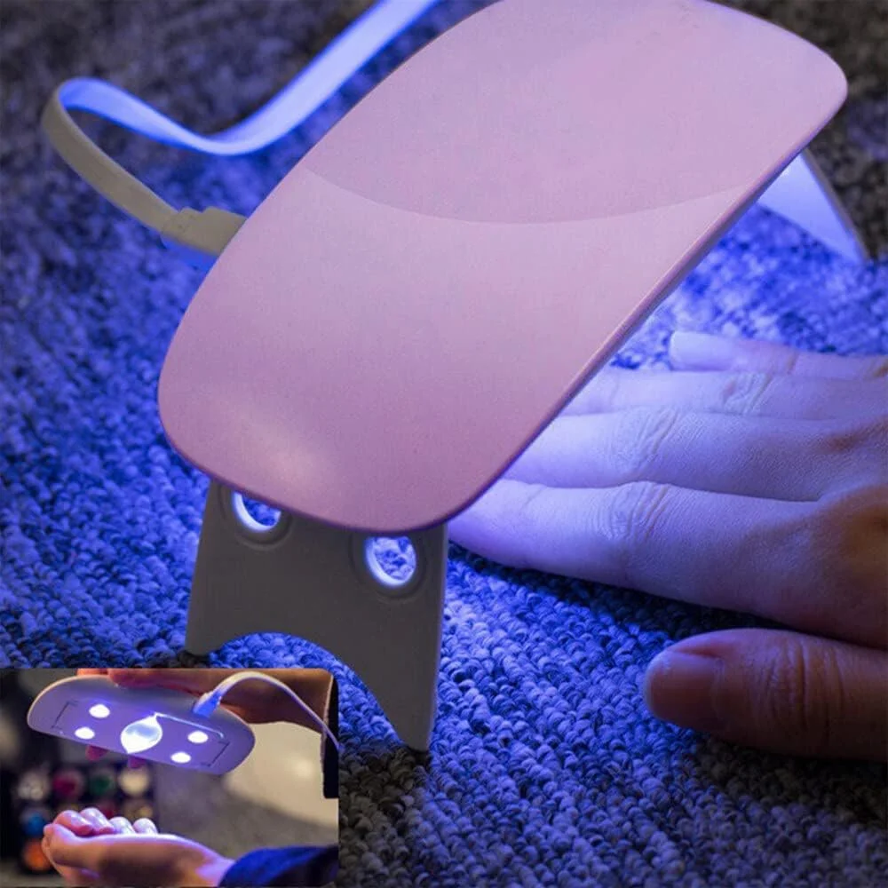 دستگاه خشک کن لاک ناخن مینی Irovami مدل 6W قابل حمل با نور UV LED و تایمر 60 ثانیه (ارسال رنگ تصادفی)
