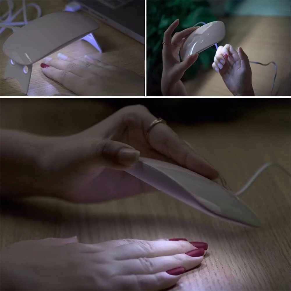 دستگاه خشک کن لاک ناخن مینی Irovami مدل 6W قابل حمل با نور UV LED و تایمر 60 ثانیه (ارسال رنگ تصادفی)