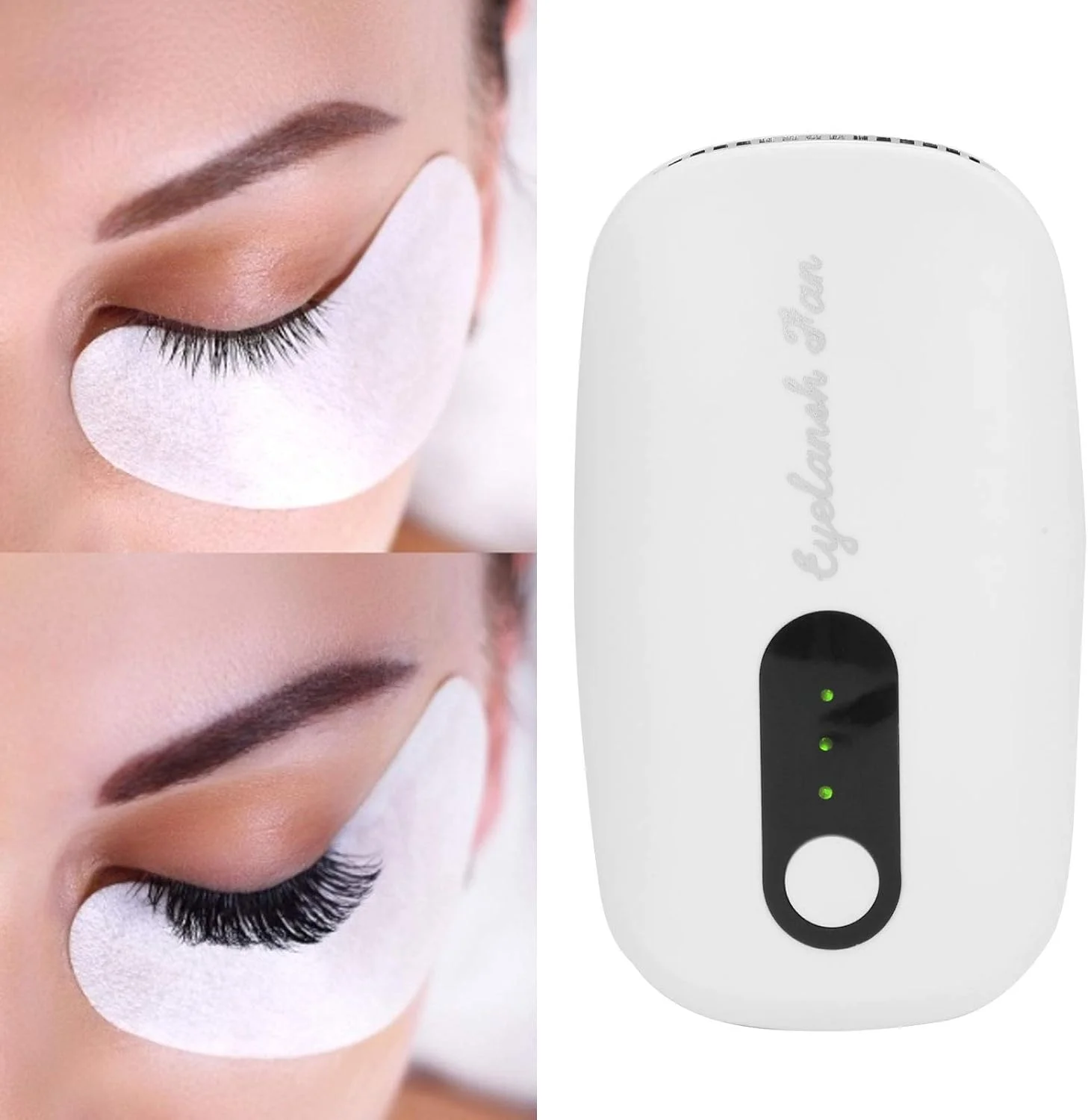 پنکه مینی، پنکه خشک کن مژه، پنکه دستی، مینی برای زیبایی بانوان (سفید)