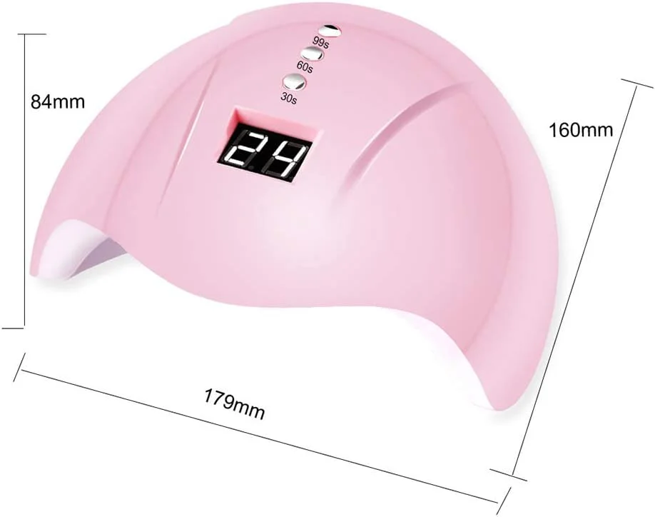 دستگاه خشک کن لاک ناخن 36 وات Irovami با 3 تایمر، لامپ UV LED، سنسور خودکار و شارژ USB