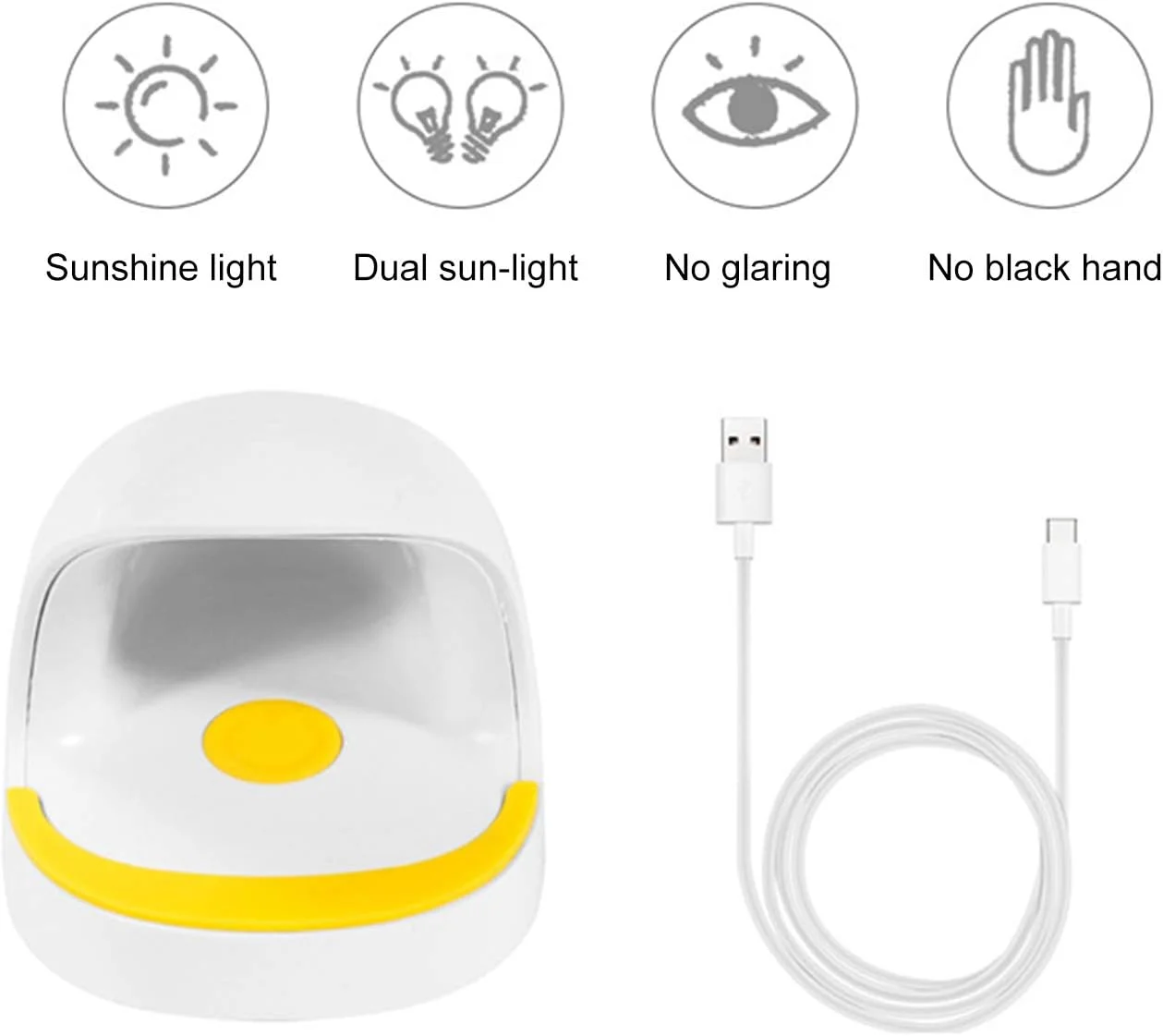 دستگاه مینی خشک کن ناخن، دستگاه فتوتراپی، لامپ قابل حمل LED، ابزار مانیکور با قابلیت خشک کردن سریع چسب ناخن
