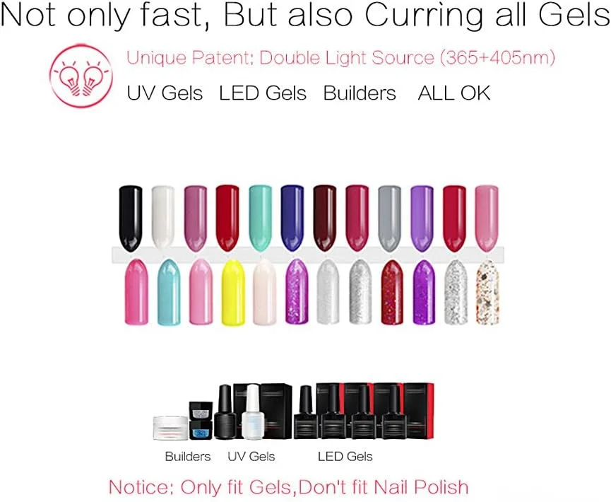 دستگاه خشک کن لاک ناخن LED یو وی 54 وات، مناسب برای ناخن های دست و پا، ابزار طراحی ناخن