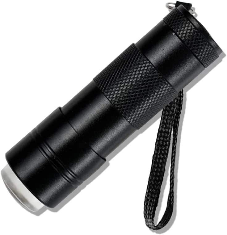 چراغ خشک کن ژلی دستی، مناسب برای خشک کردن لاک ناخن، چراغ قوه مهر کننده، با باتری، مشکی