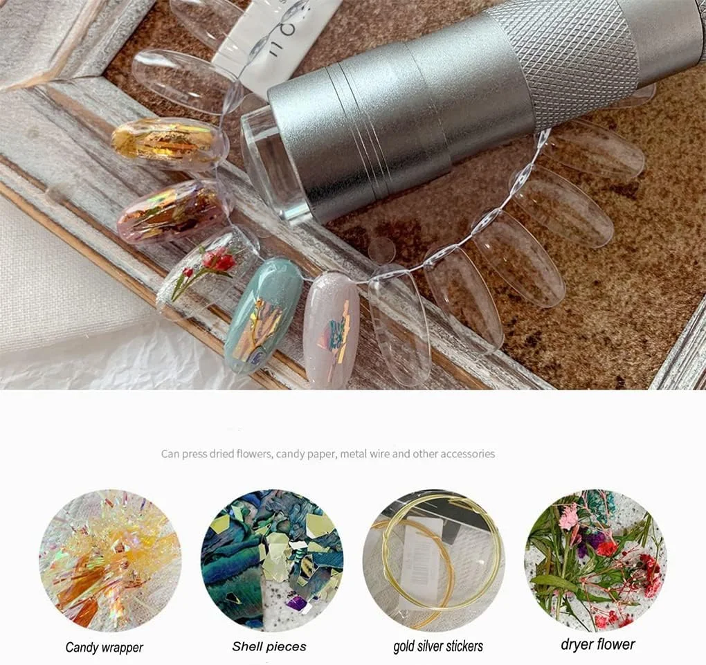 چراغ دستی خشک کننده لاک ژل، مناسب برای هنر ناخن در خانه، چراغ قوه مهر کننده، با باتری، قرمز