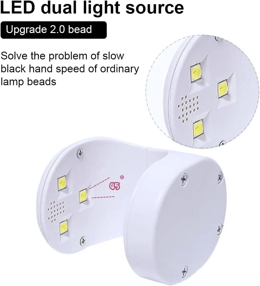 خشک کن لاک ناخن قابل حمل، مناسب برای نگین، ساخته شده از PC ABS، مناسب برای سالن، اسپا و مسافرت، مشکی