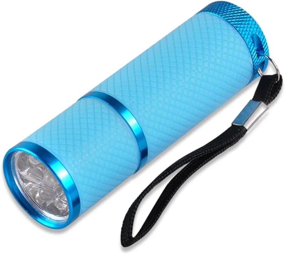 چراغ دستی لاک ناخن، ضد لغزش، چراغ خشک کننده، مناسب منزل و سالن، چراغ قوه با باتری، لوازم مانیکور، آبی