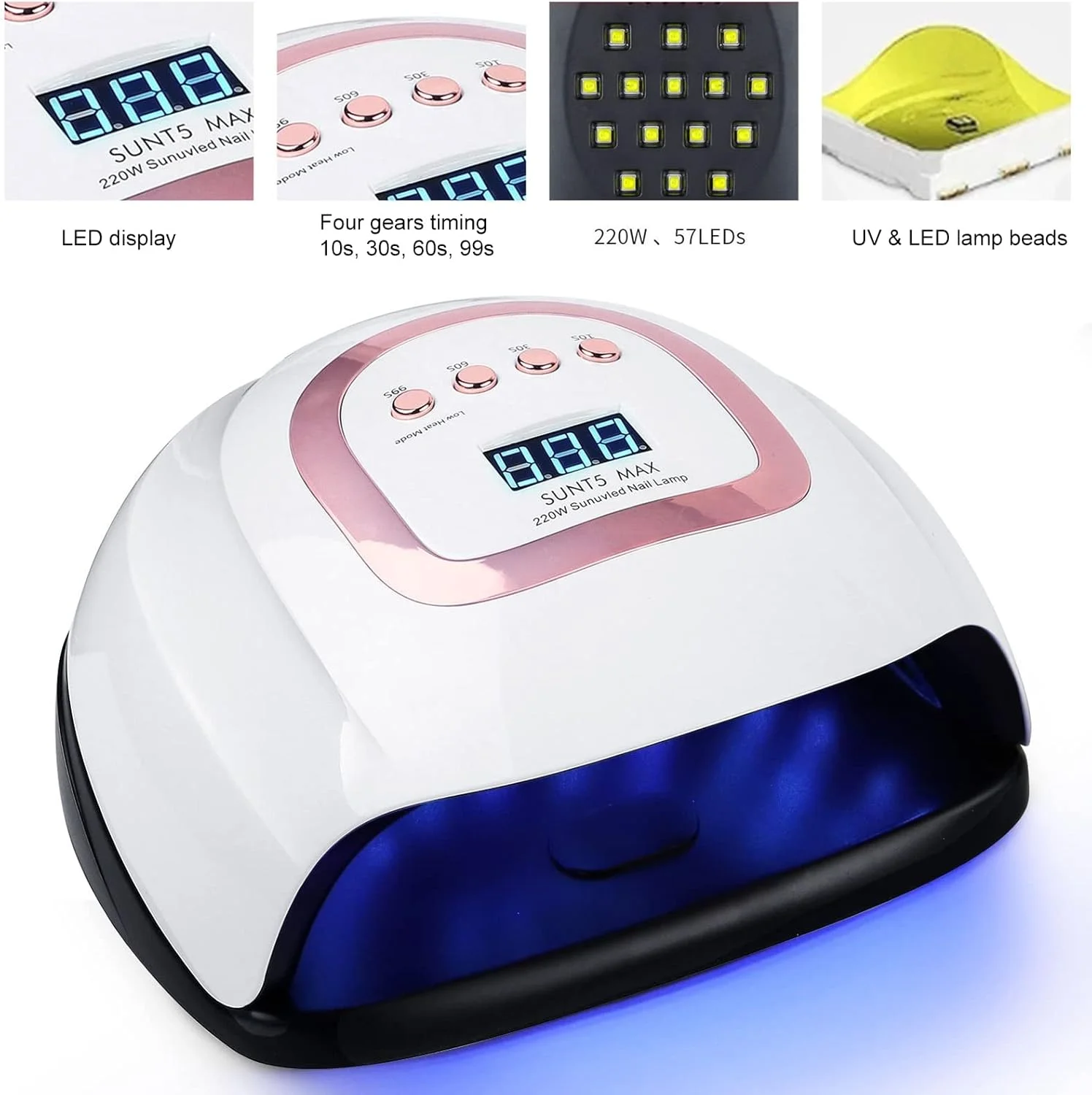 دستگاه خشک کن لاک ناخن سریع و حرفه ای با دوشاخه آمریکایی