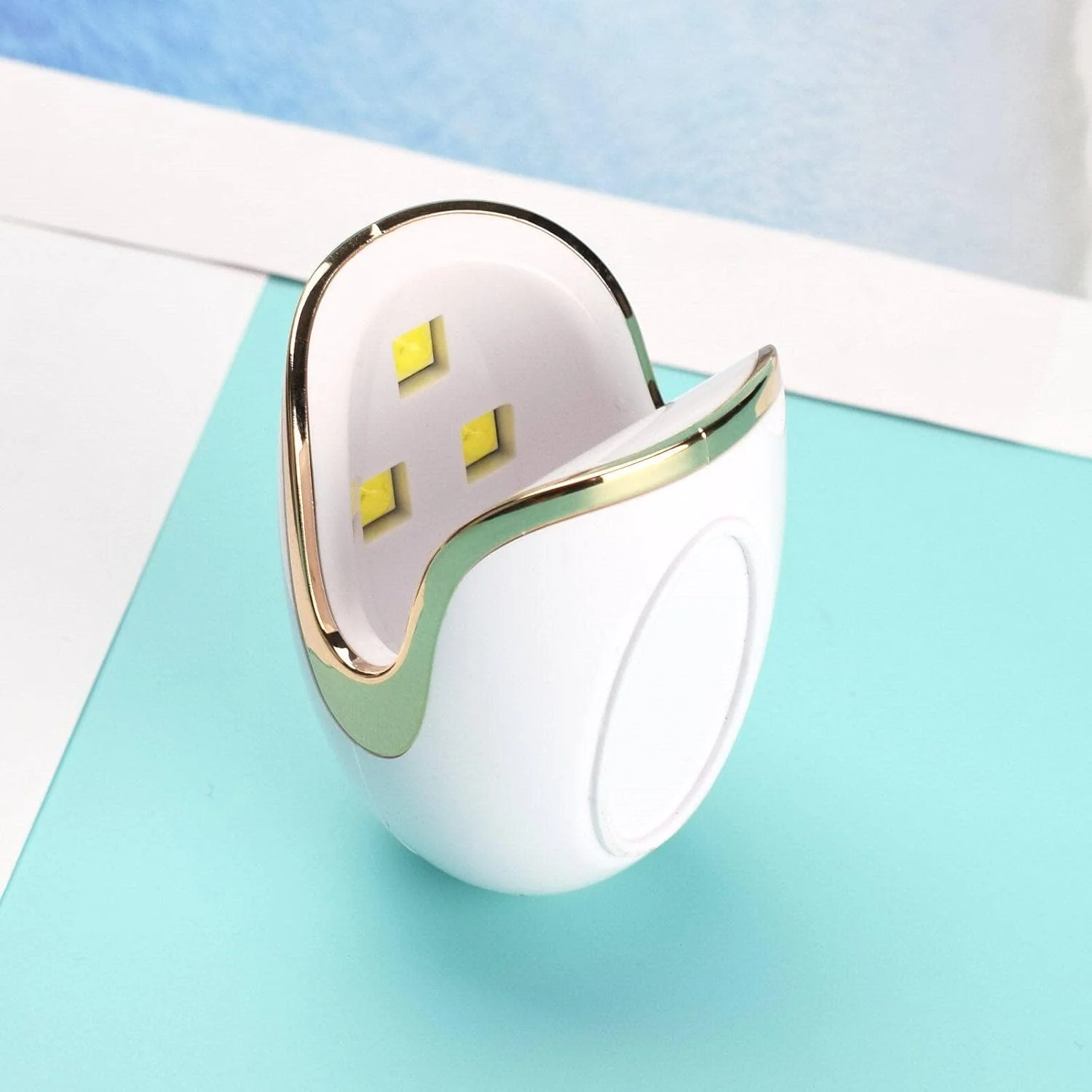 چراغ مینی فوتوتراپی ناخن Fawoonu، چراغ مینی قابل حمل طرح تخم دایناسور 360 درجه لمسی برای مانیکور سالن