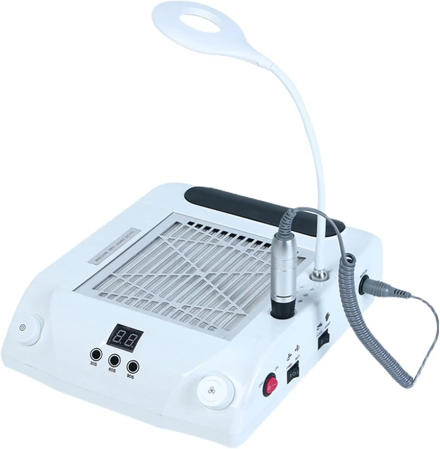 دستگاه برقی ناخن 5 در 1 با لامپ LED، جمع کننده گرد و غبار ناخن، خشک کن حرفه ای ناخن، ابزار مانیکور پدیکور برقی