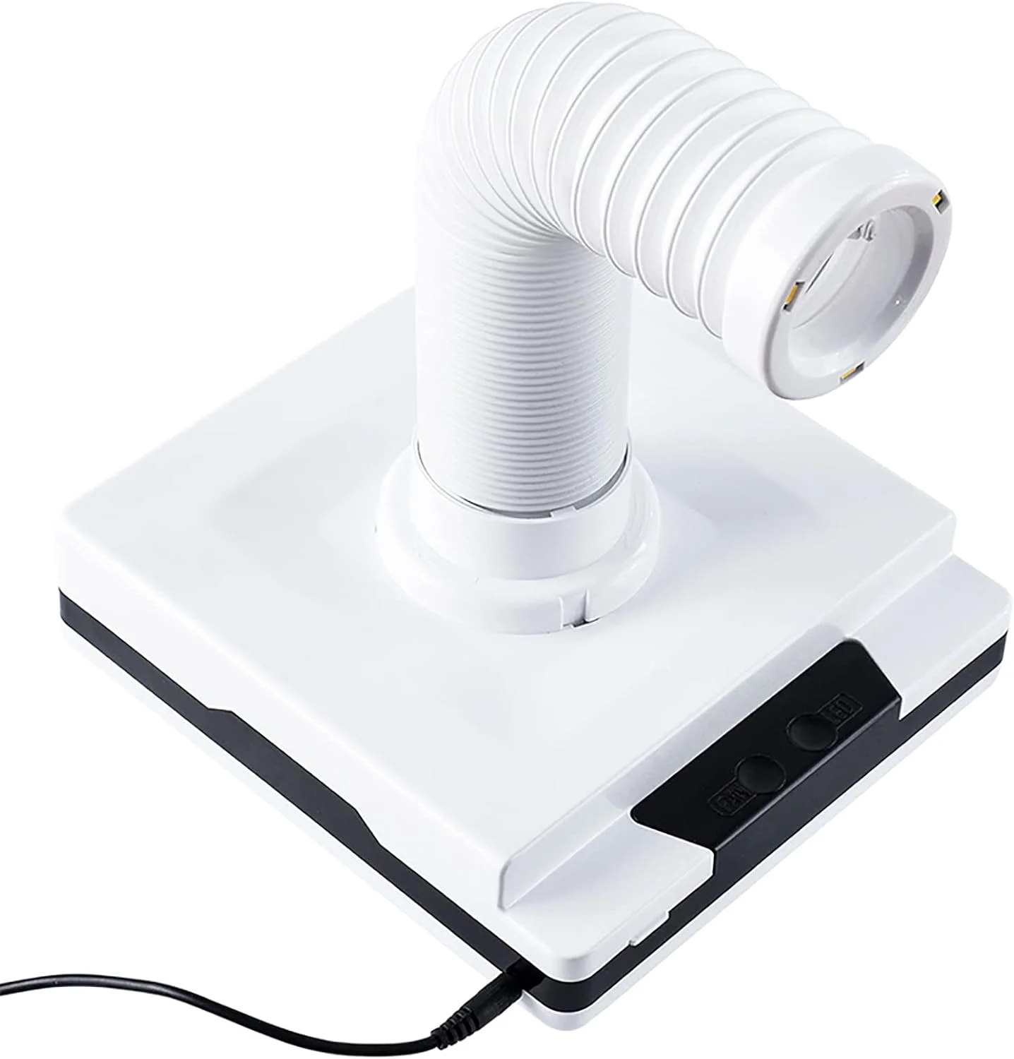 دستگاه جمع کننده گرد و غبار ناخن، مکنده گرد و غبار پرداخت مدل دندانپزشکی با فن و LED، عملکرد دوگانه برای سنگ زنی و پرداخت ناخن