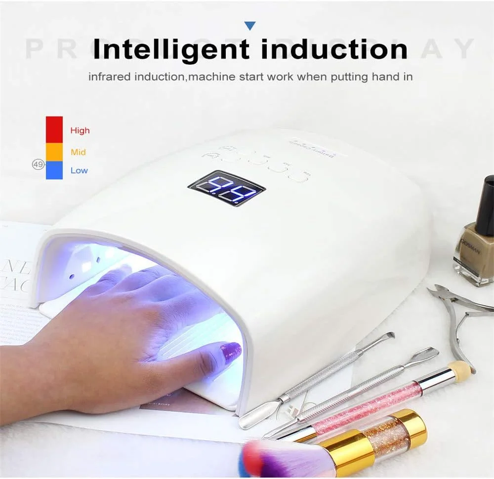 دستگاه لاک خشک کن LED TISTIK، دستگاه فوتوتراپی هوشمند سفید کننده با حالت دمای بالا و پایین بدون درد، باتری لیتیومی داخلی