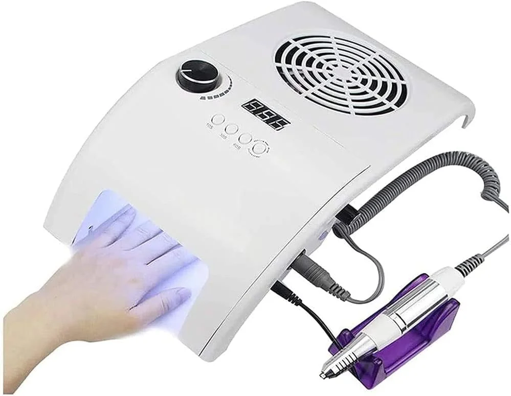 چراغ طراحی ناخن، چراغ خشک کن ناخن ال ای دی 40 وات چند منظوره 3 در 1، ابزار طراحی لاک ژل ناخن برای ناخن های ژلی آکریلیک