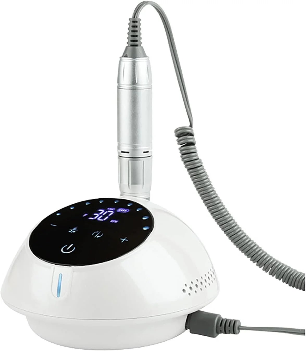 دستگاه مکنده گرد و غبار ناخن، دستگاه خشک کن ناخن، سوهان ناخن، ابزار مانیکور، دستگاه دریل برقی ناخن (رنگ: سفید)