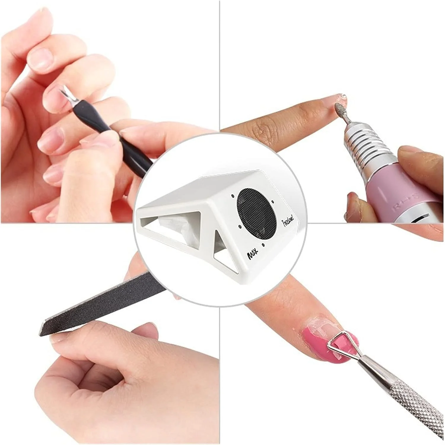 دستگاه جمع کننده گرد و غبار ناخن، جاروبرقی ناخن صیقلی پرقدرت، بالشتک دستی بی صدا، فیلتر حرفه ای ناخن