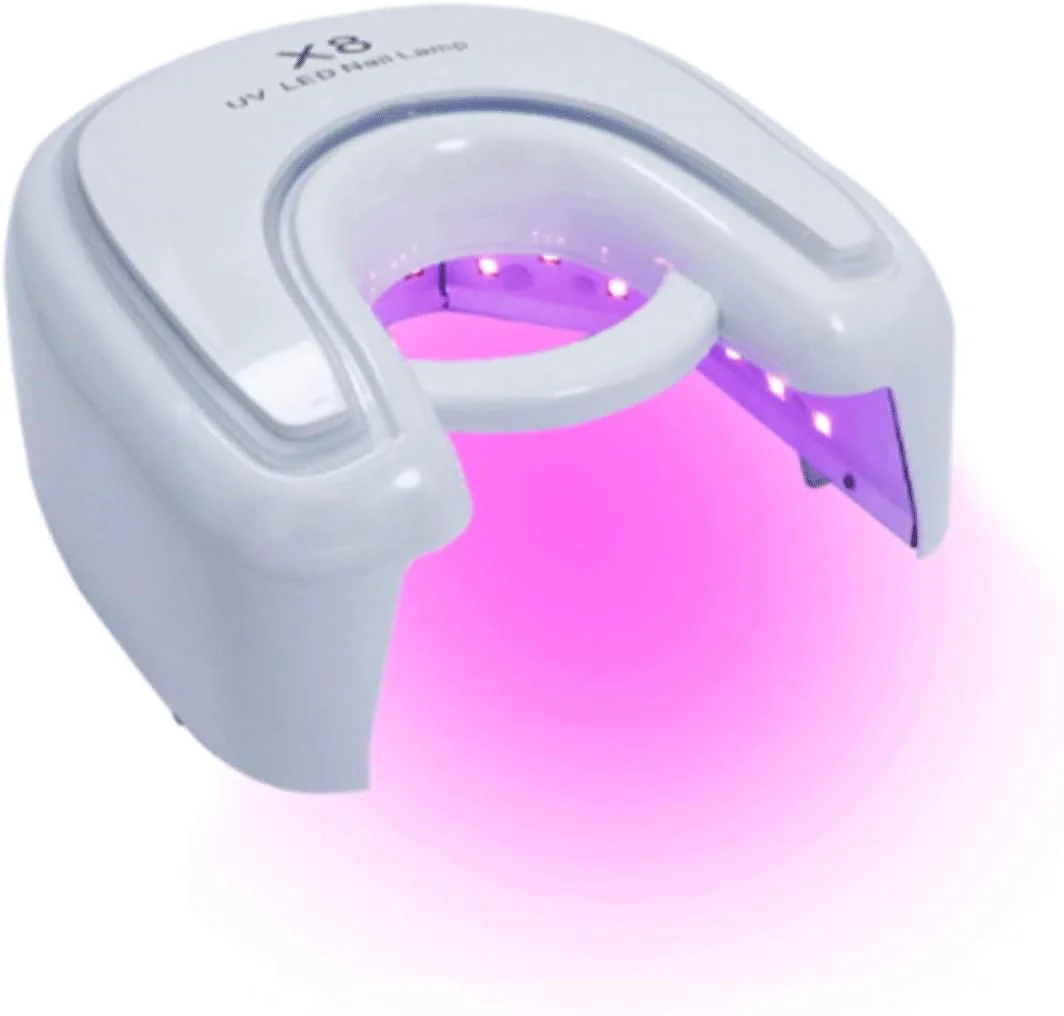 دستگاه خشک کن ناخن یو وی TISTIK، دستگاه نور درمانی بی سیم قابل شارژ، لامپ خشک کن حرفه ای 48 وات با سنسور اتوماتیک و صفحه نمایش ال سی دی برای منزل و سالن ناخن (رنگ: سفید)