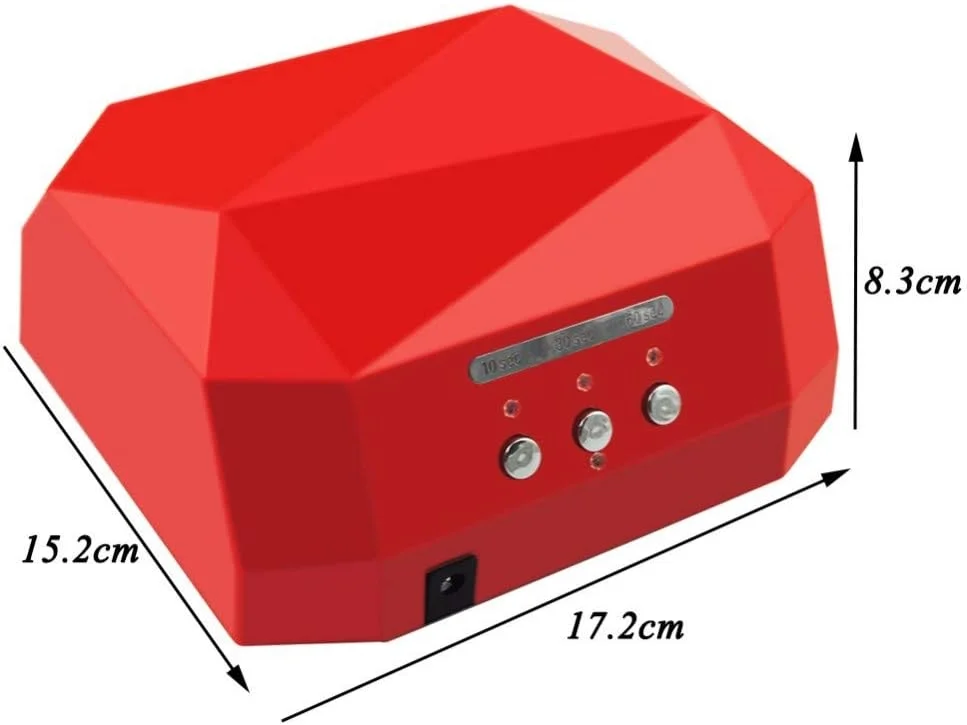 دستگاه فتوتراپی LED ناخن TISTIK، خشک کن لاک ناخن برای لاک معمولی و ژل، لامپ های خشک کننده ناخن حرفه ای 36 وات، لامپ الماس UV