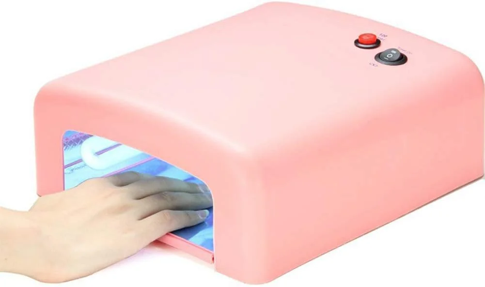 دستگاه خشک کن ناخن TISTIK 36 وات با لامپ فتوتراپی UV، رنگ صورتی، کف جداشدنی، قابل استفاده برای دست و پا، تایمر 120 ثانیه، 220 ولت