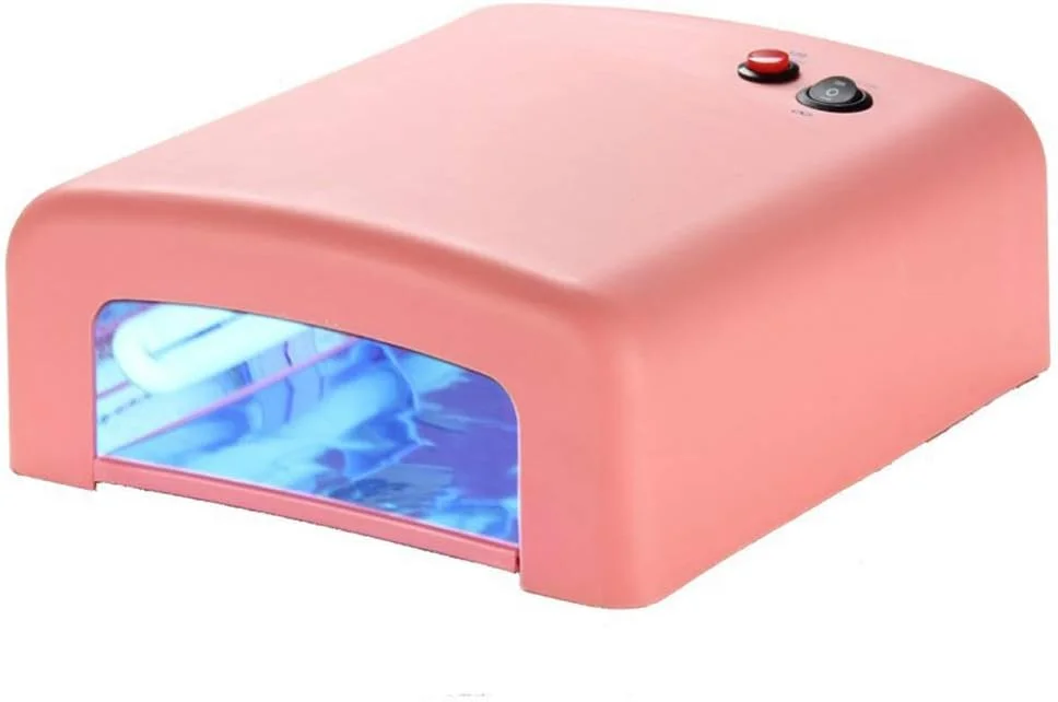 دستگاه خشک کن ناخن TISTIK 36 وات با لامپ فتوتراپی UV، رنگ صورتی، کف جداشدنی، قابل استفاده برای دست و پا، تایمر 120 ثانیه، 220 ولت