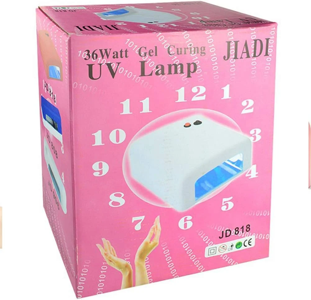 دستگاه خشک کن ناخن TISTIK 36 وات با لامپ فتوتراپی UV، رنگ صورتی، کف جداشدنی، قابل استفاده برای دست و پا، تایمر 120 ثانیه، 220 ولت