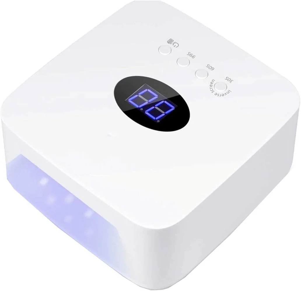 دستگاه خشک کن ناخن TISTIK، لامپ LED UV بی سیم 54 وات، دستگاه خشک کننده ناخن قابل حمل حرفه ای با 30 لامپ و باتری قابل شارژ 9600 میلی آمپر ساعتی برای سالن یا خانه