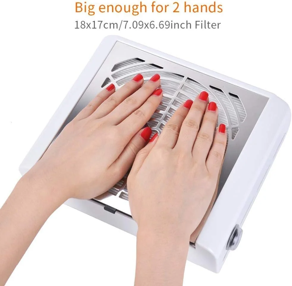 دستگاه جمع کننده گرد و غبار ناخن 40 وات TISTIK، فن ناخن با قدرت بالا، دستگاه مکنده گرد و غبار برای سالن آرایشی، فن جاروبرقی با تجهیزات تمیز کننده سالن