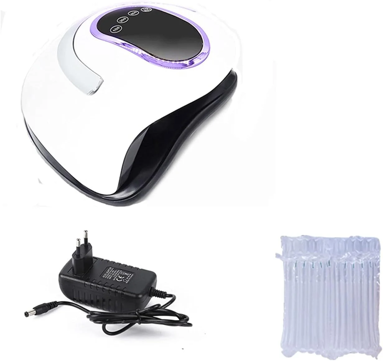 دستگاه خشک کن لاک ناخن TISTIK مدل SUNY8 با توان 72 وات، دارای 36 عدد LED و سه رنگ انتخابی، سنسور اتوماتیک، تایمر 10/30/60/99 ثانیه، ابزاری برای لاک ناخن (رنگ: بنفش)