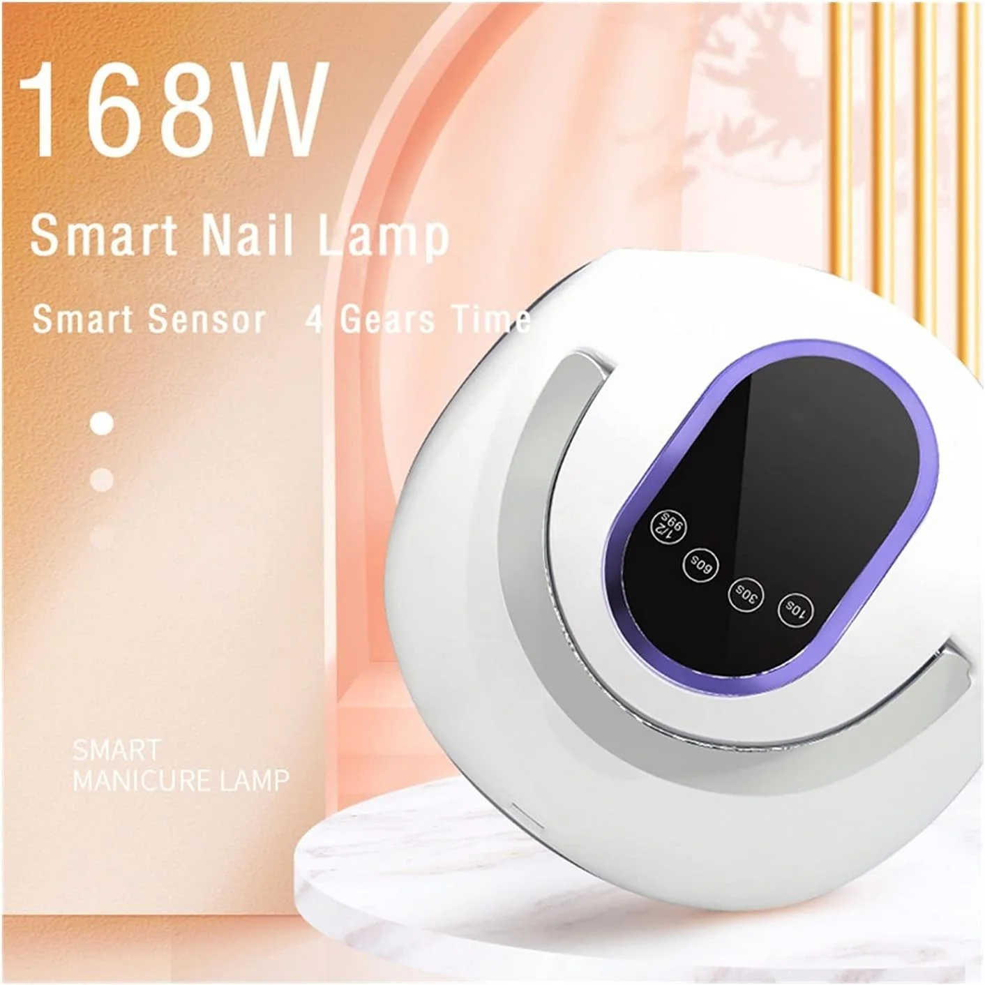 دستگاه خشک کن لاک ناخن TISTIK مدل SUNY8 با توان 72 وات، دارای 36 عدد LED و سه رنگ انتخابی، سنسور اتوماتیک، تایمر 10/30/60/99 ثانیه، ابزاری برای لاک ناخن (رنگ: بنفش)