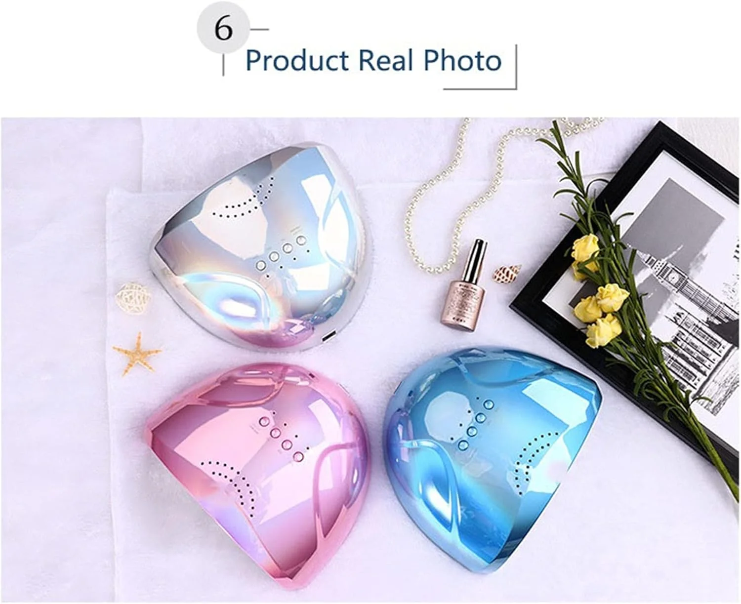 دستگاه خشک کن لاک ناخن LED رنگی TISTIK 48W، مناسب برای خشک کردن لاک ژل UV، دارای سنسور و صفحه نمایش LCD برای لاک ناخن (رنگ: صورتی)