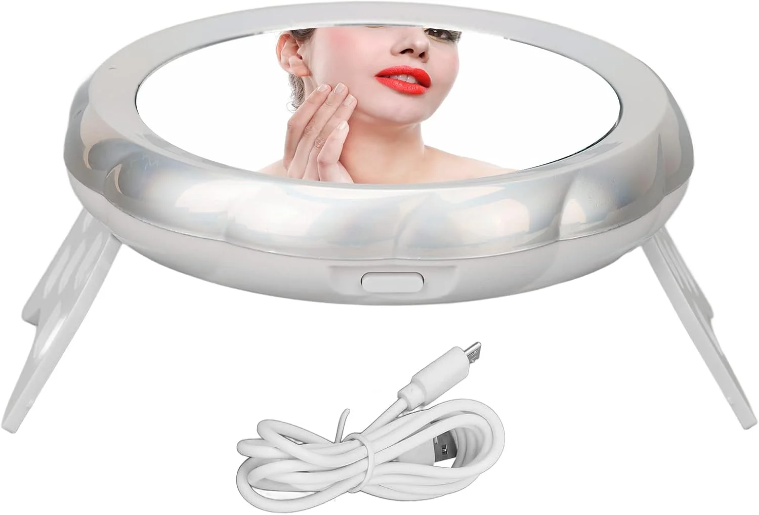 چراغ ژل ناخن UV، 18 وات USB مینی قابل حمل تاشو خشک کن سریع 2 دنده چراغ هنر ناخن با 18 عدد تراشه لامپ آینه ای برای آرایش ناخن