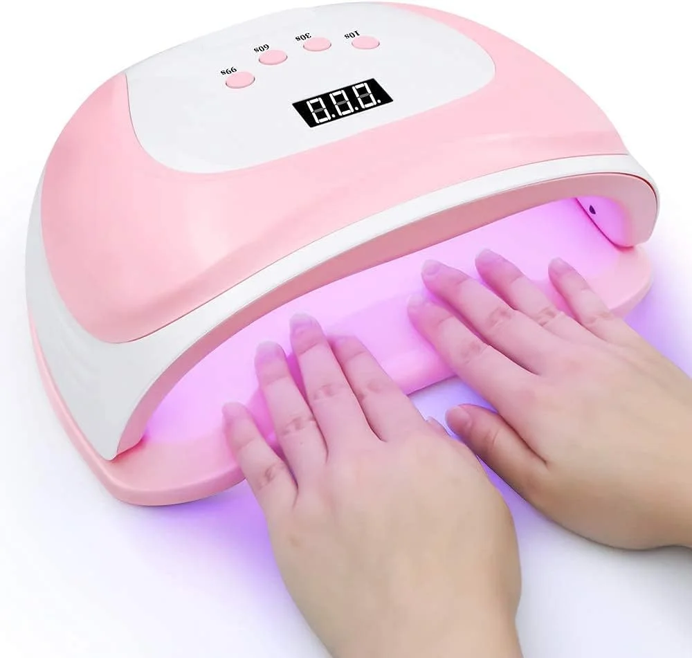 دستگاه خشک کن لاک ناخن تیستیک 108 وات با 54 عدد LED، مناسب برای انواع لاک ژل، با قدرت دوگانه و خشک شدن سریع به همراه سنسور خودکار، مناسب برای استفاده در سالن های مانیکور